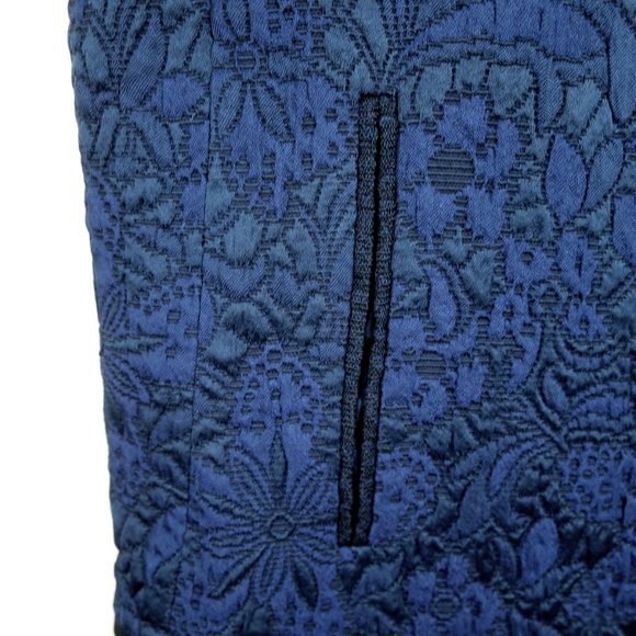 Elizabeth and James Asymmetrical Jacquard Vest Size 8 - Picture 6 of 11